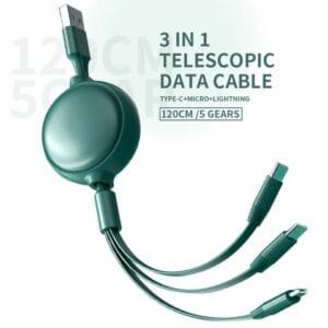 Hot Selling Quality 5Th Gear Adjustment 3In1 Charging Data Cable Phone Type C Android For IOS Type-C Mirco Phone - Gadgets | BuyersFeast