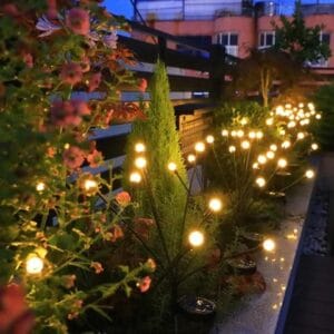 Exterior decorative light 8led solar powered firefly garden light - Home & Kitchen | BuyersFeast