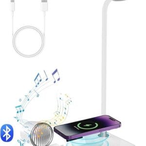 LED Desk Lamp with Wireless Charger and Bluetooth Speaker - Gadgets | BuyersFeast