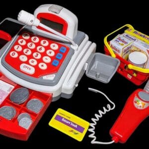 Pretend Play Store Cashier Cash Register Kit with Scanner - Toys, Games & Babies | BuyersFeast