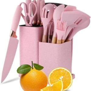 19 Pcs Kitchen Cooking Utensils and Knife Set with Block - Home & Kitchen | BuyersFeast