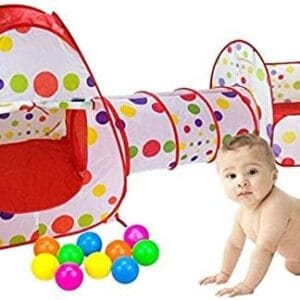 Children's Tent Tunnel Ball Pool Game House with 100 Balls - Toys, Games & Babies | BuyersFeast