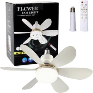 Small Socket Fan Light with Remote Control - Home & Kitchen | BuyersFeast
