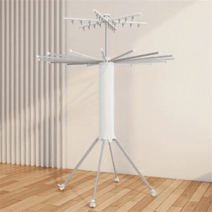 Foldable 360° Rotating Clothes Drying Stand | Aluminum Tripod Laundry Rack - Home & Kitchen | BuyersFeast