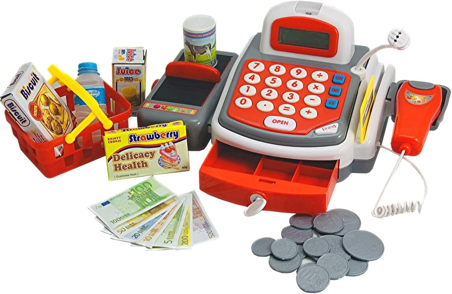 Pretend Play Store Cashier Cash Register Kit with Scanner - Gallery | BuyersFeast