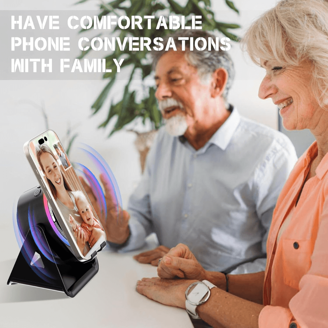 4-in-1 Wireless Induction Speaker with RGB Lights & Phone Stand | 360° Rotating Design - Gallery | BuyersFeast