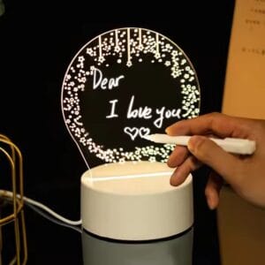 Note Board Night Light DIY Creative Led USB Message With Pen - Health & Beauty | BuyersFeast